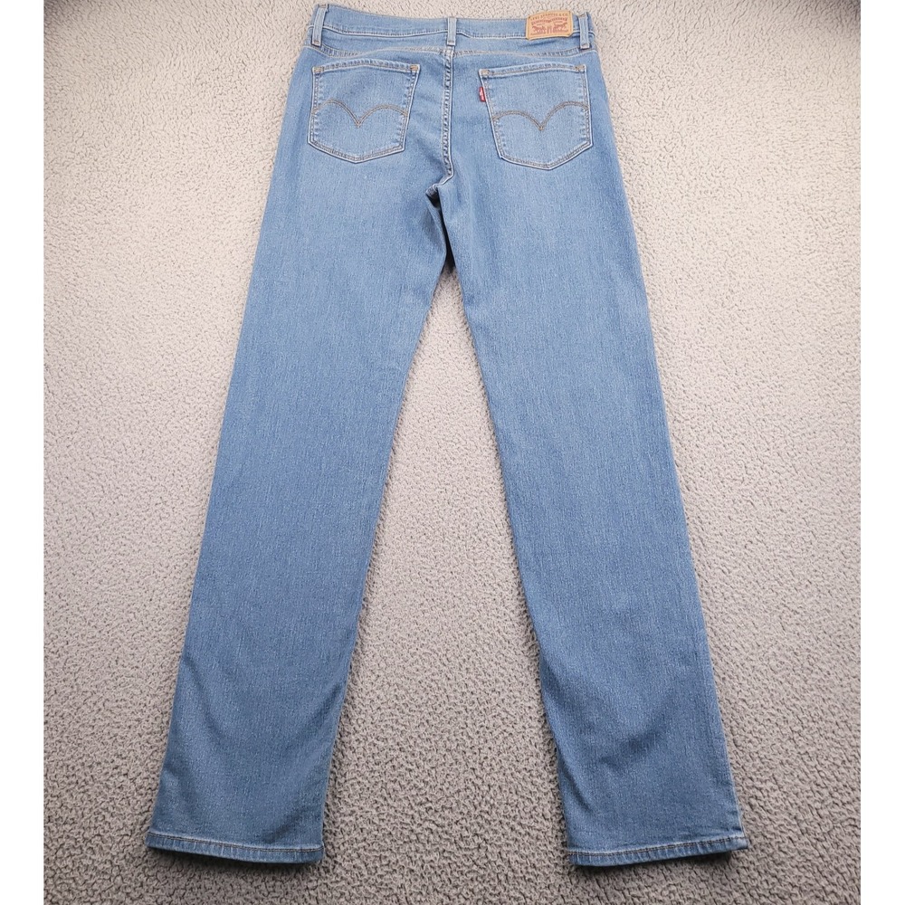 LEVIS 314 Jean Womens Size 29 Shaping Straight Mid Rise Light Wash Stretch Denim